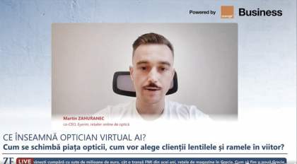 ZF Live. Martin Zahuranec, co-CEO, Eyerim, retailer online de optică: Vrem să deschidem primul nostru magazin fizic în Bucureşti sau în Cluj până la începutul verii viitoare. România reprezintă în jur de 15% din totalul vânzărilor