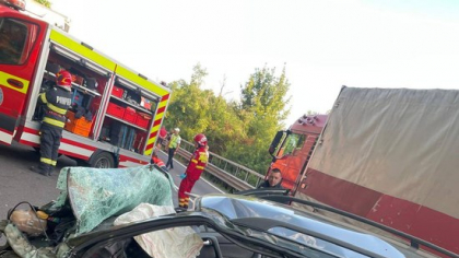Un șofer a murit într-un grav accident pe DN7,  în județul Vâlcea