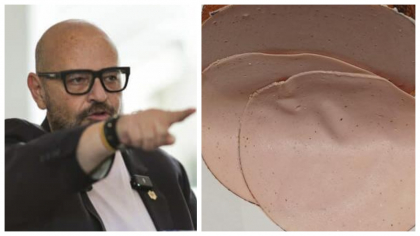Reacția lui Piedone, după ce a văzut cu ochii lui cum se fabrică parizerul: ”Dragi consumatori, ăsta e!”