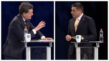 Dezbatere Nicușor Dan vs George Simion. Contre dure și pe tema vaccinării. Simion: ”Pandemia a fost învinsă când a început războiul” / Dan: ”Este tipul de discurs anti-știință care duce dezinfomare în societate”