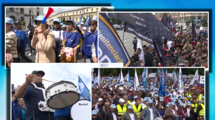 Protest la Cotroceni. Sute de sindicaliști, revoltați de măsurile de austeritate. Cosmin Dorobanțu, șeful sindicatelor din penitenciare: „Nu vrem să plătim dezmățul clasei politice, amantele și lipitorii de afișe ale partidelor”