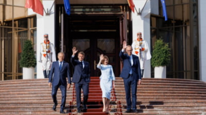 Moldova, sprijin puternic pentru aderarea la UE de la Merz, Macron și Tusk. Cei trei lideri europeni au promis și solidaritate în fața Rusiei FOTO