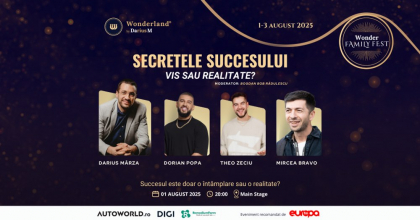 ”Secretele succesului. Vis sau realitate?”: Darius Mârza, Theo Zeciu, Dorian Popa și Mircea Bravo spun povești de viață menite să inspire generații, la cel mai mare festival pentru familii din România