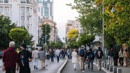Weekend pe Calea Victoriei. „Străzi deschise” din București se extinde pe străzile Piața Amzei și Christian Tell