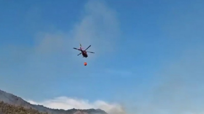 Zeci de hectare de vegetație, cuprinse de incendiu în Tulcea. A fost solicitat un elicopter Black Hawk