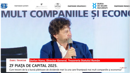 Ştefan Nanu, Director General Trezoreria Statului : Valoarea totală a finanţărilor prin Fidelis şi Tezaur în acest an au ajuns la 37 mld lei, din care 21 miliarde lei pe Tezaur şi 16 mld.lei pe Fidelis. Ministerul stă bine pe finanţare