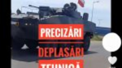 MApN dă lămuriri privind dezinformările legate de deplasările unei coloane de tehnică militară