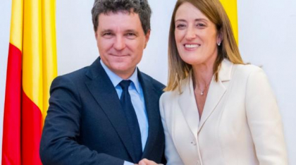 Prima întâlnire cu un oficial european. Nicușor Dan a discutat cu Roberta Metsola
