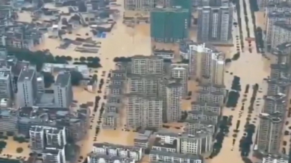 Inundații de proporții în China. Au fost evacuați zeci de mii de locuitori