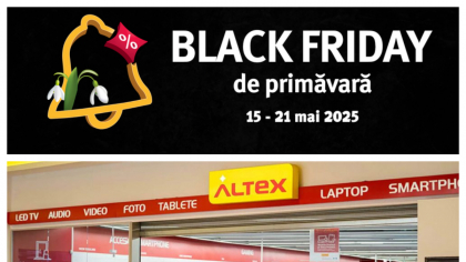 Altex anunță reduceri uriașe. Este Black Friday de primăvară în toate magazinele din țară. Lista produselor care se află la ofertă