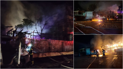 Incendiu la un restaurant din Galaţi în timpul unei petreceri de logodnă. Focul a pornit de la o țigară uitată aprinsă