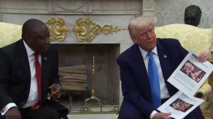 Trump a luat o poză de pe internet cu morți din Congo pentru a-l acuza de "genocid împotriva albilor" pe președintele din Africa de Sud