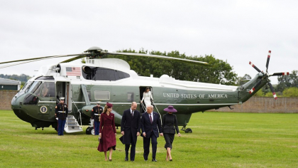 Donald și Melania Trump, vizită istorică în Marea Britanie. Au avut parte de o primire spectaculoasă la Castelul Windsor