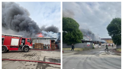 Incendiu puternic la un depozit din București. A fost emis Ro-Alert