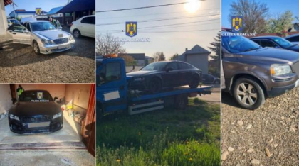 10 mașini de lux au fost găsite la doi bărbați suspectați de furtul de 1.400.000 € din casa unui notar din Suceava