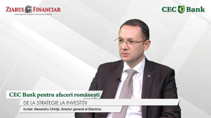 CEC Bank pentru Afaceri Româneşti. Alexandru Chiriţă, Electrica: Dacă alegi ceva azi, alege să fii electrician pentru că vom avea nevoie de sute de mii de astfel de specialişti pentru toate minunăţiile de care vorbim acum