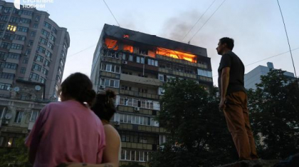 Dronele rusești au lovit Kievul în timpul nopții: Atacul a ucis doi oameni și a rănit alți 13