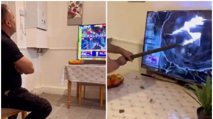 Un român și-a spart televizorul de nervi, s-a filmat și a pus imaginile pe TikTok, după ce George Simion a pierdut alegerile prezidențiale