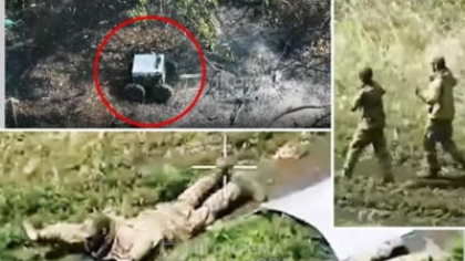 Premieră în istoria militară. Un grup de soldați ruși s-a predat unei patrule formate doar din roboți și drone VIDEO