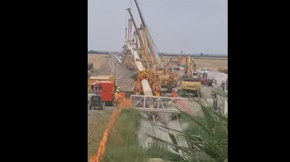 „Autostrada” gazului din Marea Neagră a subtraversat Dunărea