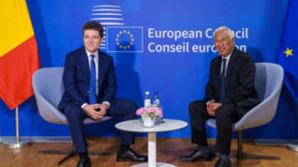 Nicușor Dan s-a întâlnit cu președintele Consiliului European. "România este pregătită să facă parte din inițiativele UE pentru industria de apărare"