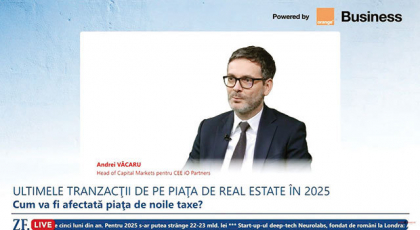 ZF Live. Andrei Văcaru, iO Partners: Investitorii români reprezintă o treime din toate tranzacţiile din România, ei fiind mai mult în zona tranzacţiilor mici şi mai puţin în zona tranzacţiilor mari. Hotelurile sunt dezvoltate de antreprenori români, care le văd mai mult ca pe un business antreprenorial decât ca pe o dezvoltare pentru maximizarea unui profit pe termen scurt
