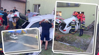 IMAGINI ȘOCANTE. Darius a murit după ce a intrat cu mașina cu viteză într-o casă. Avea permis de doar o lună