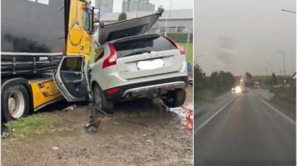 Accidentul din Suceava a fost filmat. Momentul în care TIR-ul intră pe contrasens și strivește mașina în care se aflau victimele