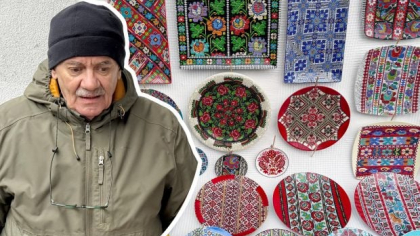 „Esență de Românie într-o farfurie”. Peter Brâncoveanu și broderiile pictate pe ceramică: „50 de lei sau 10 euro! Am și Revolut”