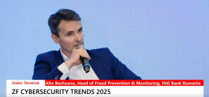 Alin Becheanu, ING Bank: Serviciul de geolocaţie al băncii pentru securitate a fost pe baza de voluntariat, clienţii trebuie să-l activeze din aplicaţie, dar avem aproape 450.000 utilizatori care s-au înrolat în acest mecanism. A fost un succes foarte mare şi este un demers pe care punem accent