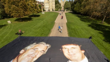 Patru oameni arestați după ce o înregistrare video Trump-Epstein a fost proiectată pe Castelul Windsor