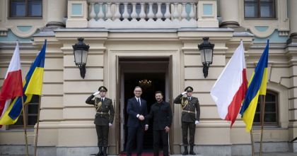 Președintele Poloniei, Andrzej Duda, a fost decorat de Volodimir Zelenski cu Ordinul Libertății