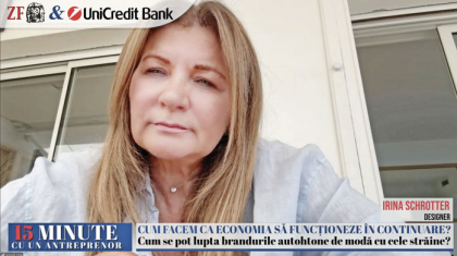 ZF 15 minute cu un antreprenor. Irina Schrotter, designer: Brandurile de lux, care produc în Asia, inundă piaţa europeană cu produsele care nu mai pot fi exportate în America din cauza preţurilor foarte mari. Este o presiune foarte mare asupra acestor branduri pusă fix de producţia lor făcută în Asia