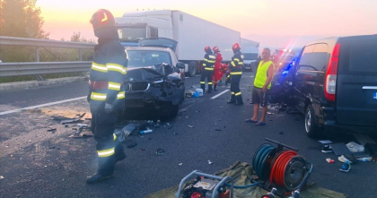 Accident grav pe A1 între Orăștie și Simeria: șase răniți, printre care doi copii