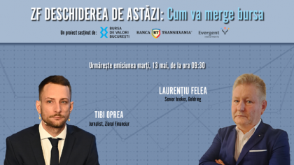 ZF DESCHIDEREA DE ASTĂZI. Cum va merge bursa. Urmăriţi o discuţie marţi, 13 mai 2025, ora 09.30 cu Laurenţiu Felea, senior broker, Goldring