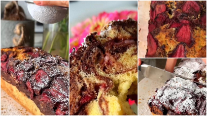 Rețetă. Chec cu căpșuni și cacao, un desert perfect pentru momentele cu cei dragi