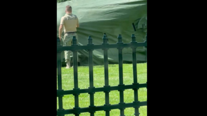 Corturi militare în Parcul Crângași