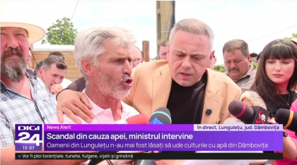 „Apa e de la Dumnezeu!” Soluțiile autorităților după ce agricultorii de la Lungulețu au irigat din râu. Poliția infirmă încătușarea unui fermier