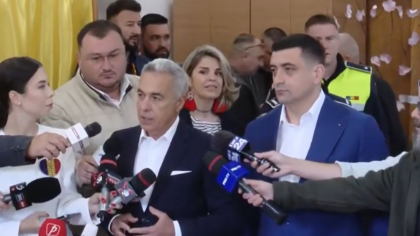 Simion și Georgescu, împreună la secția de votare: „Ce e azi nu este un vot, e o mărturisire” (VIDEO)