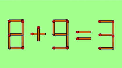 Test IQ | Ecuația 8+9=3 poate fi rezolvată dacă muți un singur băț. Ai găsit rezolvarea?