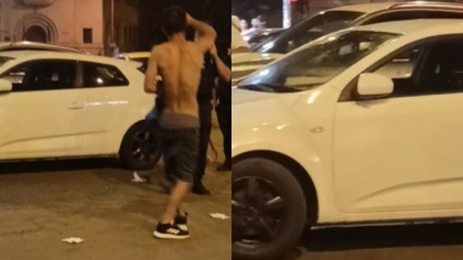 Un bărbat din Ploiești, beat și nervos, a atacat o mașină: „vezi că ți-a zgâriat mașina cu cuțitul”