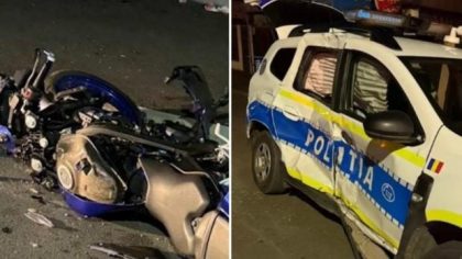 Cine este motociclistul de 17 ani care a murit la Giurgiu după ce a intrat într-o mașină de poliție care nu a oprit la „Stop”