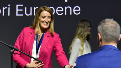 Președinta Parlamentului European este în vizită la Kiev pentru discuții cu Zelenski