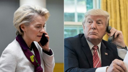 Ursula von der Leyen și Donald Trump au vorbit la telefon despre taxele vamale: „Ne aflăm la începutul sfârșitului bătăliei”
