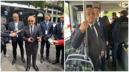 Autobuz fără șofer, testat pe străzile din Cluj-Napoca. Emil Boc: „Viitorul circulă cu viziune”
