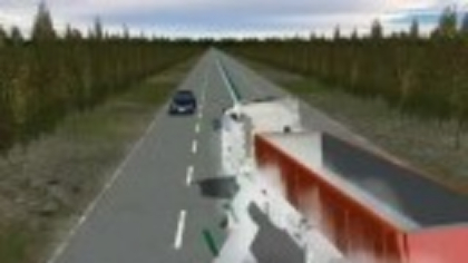 ANIMAȚIE GRAFICĂ a tragediei de pe centura Capitalei. Camionului a intrat pe contrasens după ce i-a explodat un cauciuc