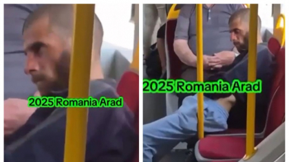 Scene obscene în tramvai. Un bărbat a fost reținut de polițiști, după ce imaginile au apărut pe rețelele sociale