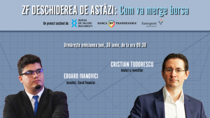 ZF DESCHIDEREA DE ASTĂZI. Cum va merge bursa. Urmăriţi o discuţie luni, 30 iunie 2025, ora 09.30 cu CRISTIAN TUDORESCU, analist şi investitor