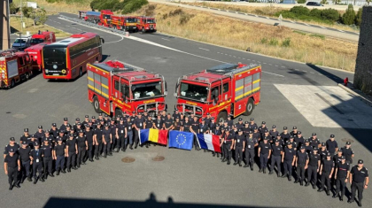 Schimb de pompieri români în Franța. Primul contingent de 40 de de pompieri, se întoarce în țară