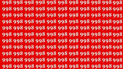 Test de perspicacitate | Nu toate numerele din această poză sunt 998. Găsiți-l pe cel diferit!